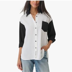 NWOT Karl Lagerfeld Colorblock Button down